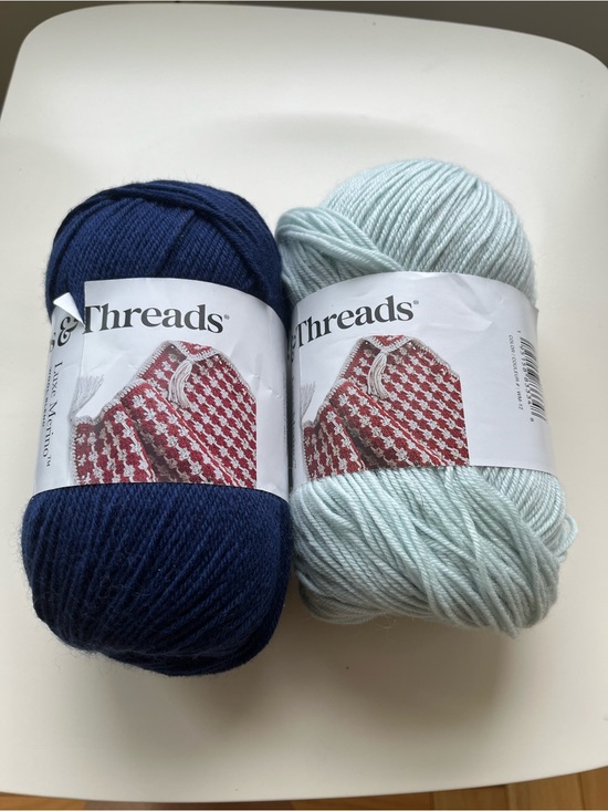 Loops And Threads Other - Loops & Threads Luxe Merino Yarn Set — Navy & Light Aqua